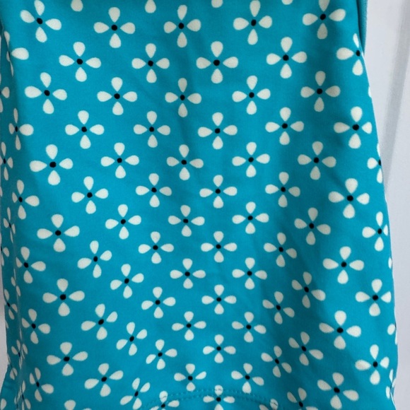 NWOT Tea Collection 3T Teal Halter Top Floral Bikini Top Bathingsuit Swimsuit - Picture 3 of 5